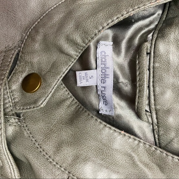 Charlotte Russe Green Moto Jacket - Picture 5 of 6